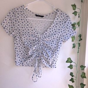 girls cinched crop top